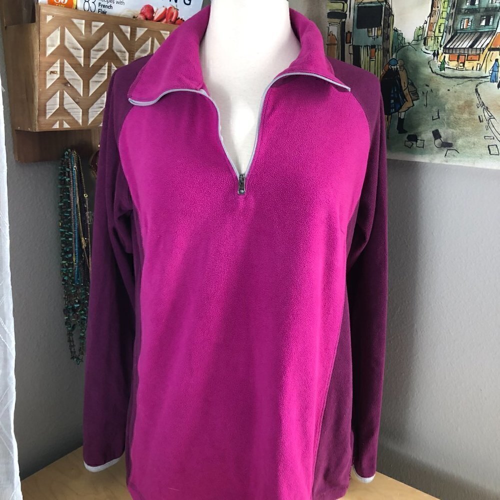 Columbia Fleece Glacial Freeze III Berry Pink 1/4 Zip Sweatshirt Women's size L